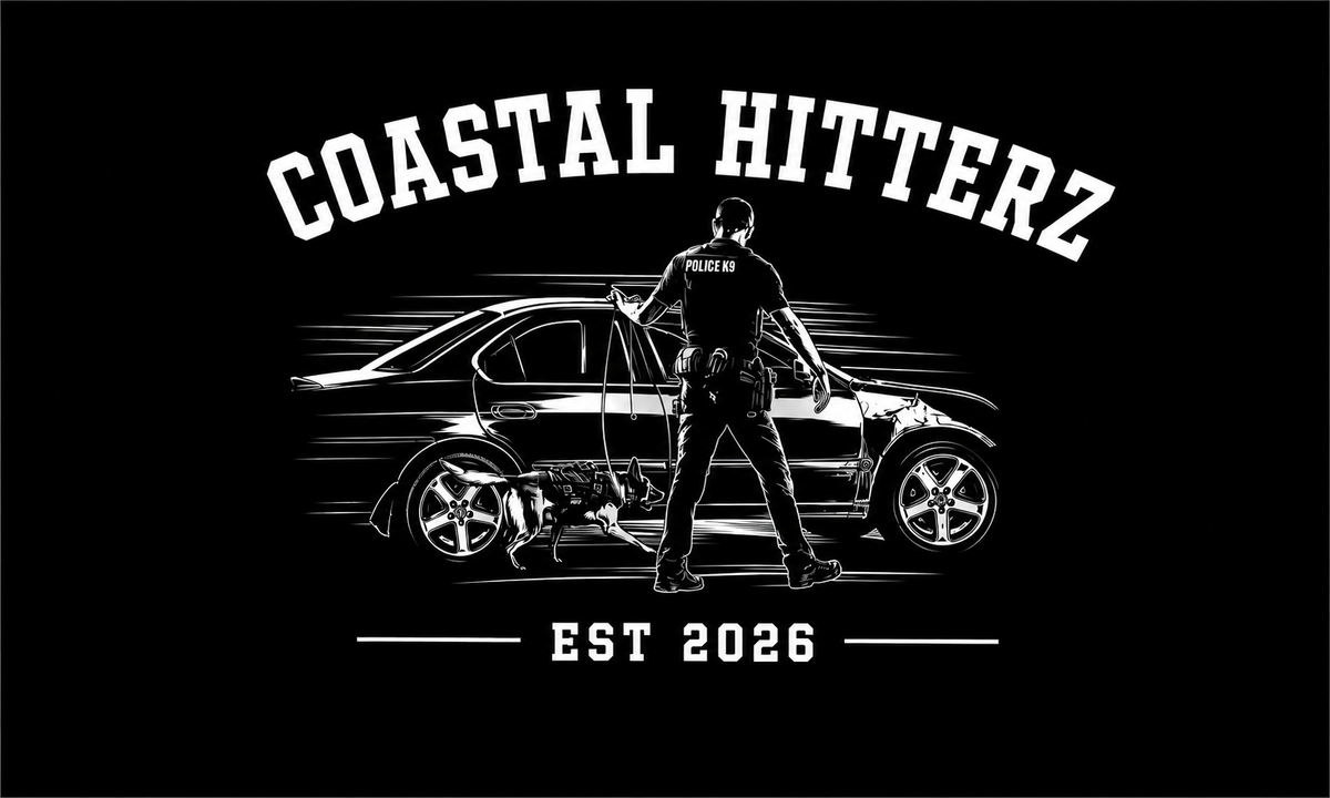 Coastal Hitterz Official K9 Flag 3 x 5