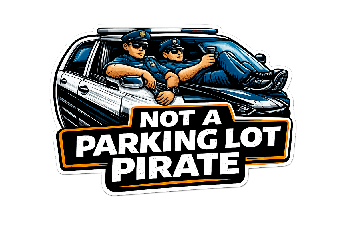 Parking Lot Pirate Sticker (3x2)