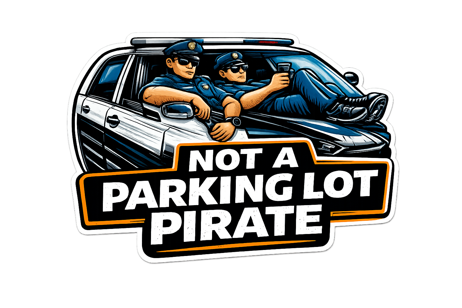 Parking Lot Pirate Sticker (3x2)